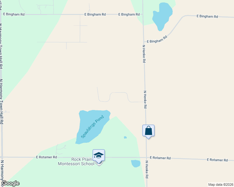 map of restaurants, bars, coffee shops, grocery stores, and more near 4001-4799 North Henke Road in Milton