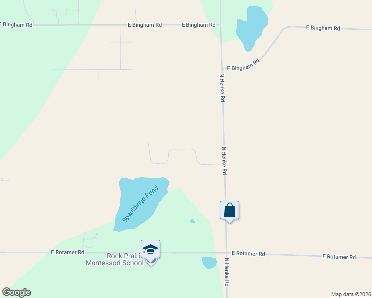 map of restaurants, bars, coffee shops, grocery stores, and more near 4001-4799 North Henke Road in Milton