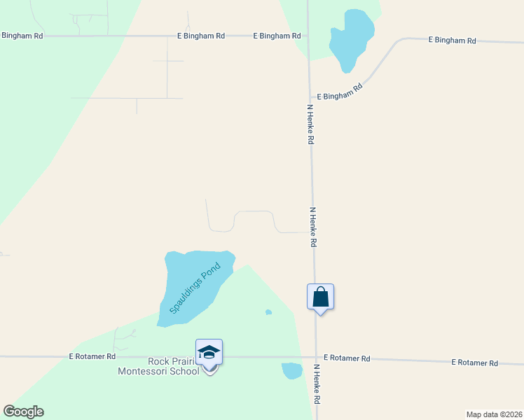 map of restaurants, bars, coffee shops, grocery stores, and more near 4001-4799 North Henke Road in Milton