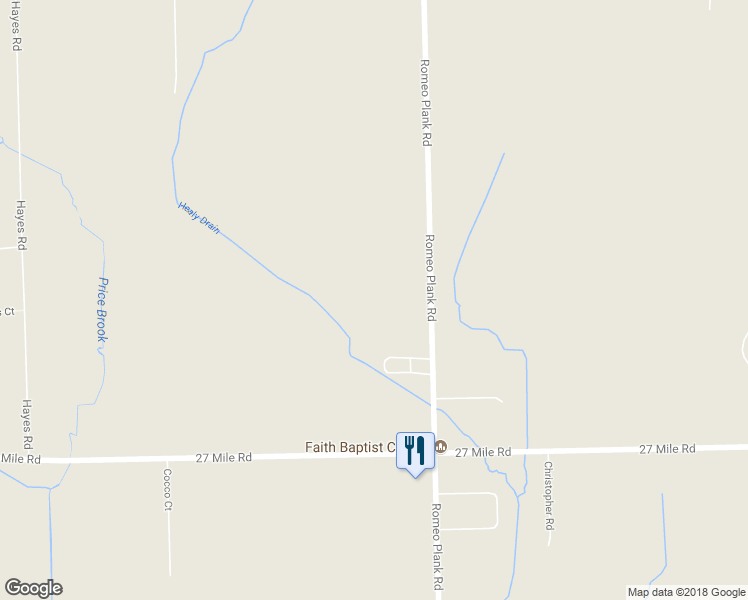 map of restaurants, bars, coffee shops, grocery stores, and more near 59661 Romeo Plank Road in Ray