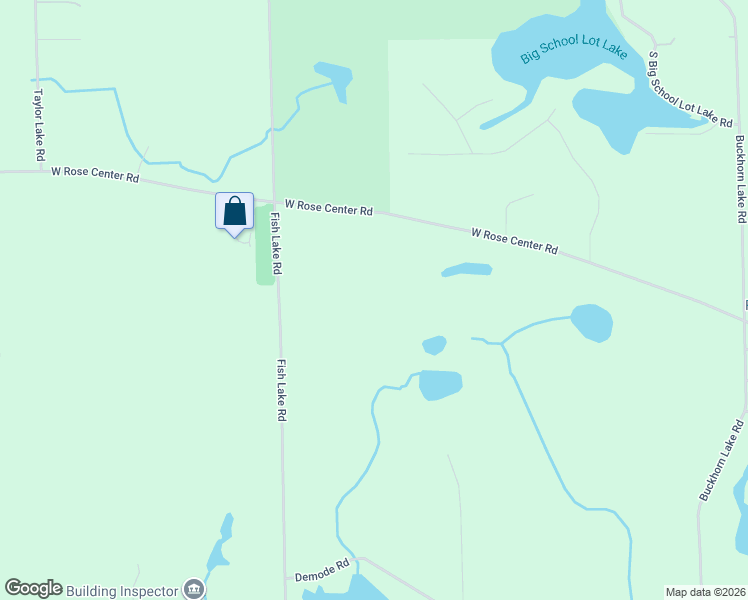 map of restaurants, bars, coffee shops, grocery stores, and more near 1301 West Rose Center Road in Holly