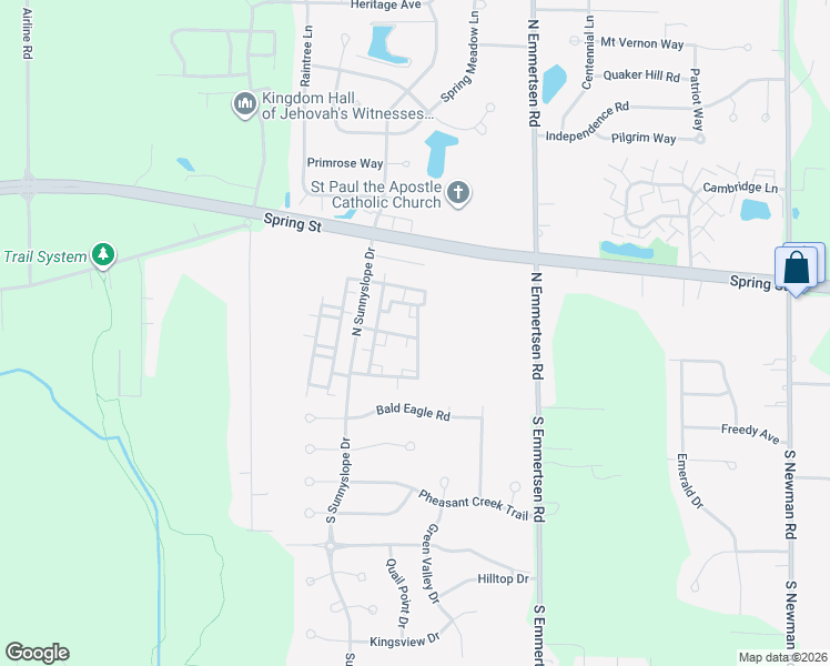 map of restaurants, bars, coffee shops, grocery stores, and more near 1155 North Sunnyslope Drive in Mount Pleasant
