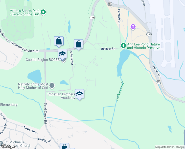 map of restaurants, bars, coffee shops, grocery stores, and more near 10 Airline Drive in Albany