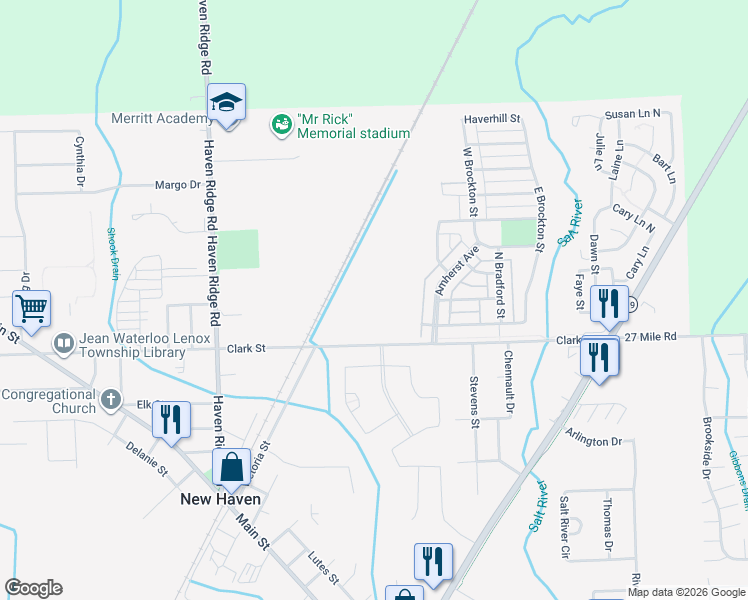map of restaurants, bars, coffee shops, grocery stores, and more near Hollie Street in New Haven