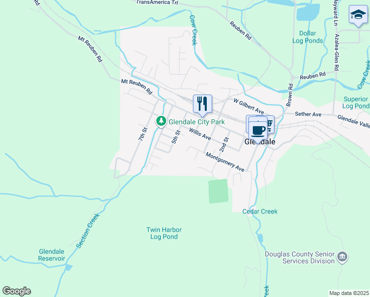 map of restaurants, bars, coffee shops, grocery stores, and more near 487 Montgomery Avenue in Glendale