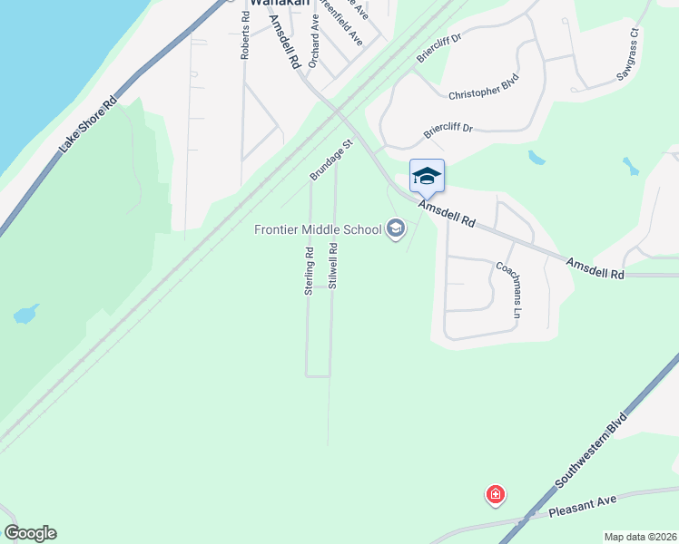 map of restaurants, bars, coffee shops, grocery stores, and more near 5531 Stilwell Road in Hamburg