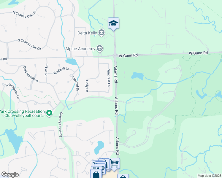 map of restaurants, bars, coffee shops, grocery stores, and more near 4149 Wincrest Lane in Rochester
