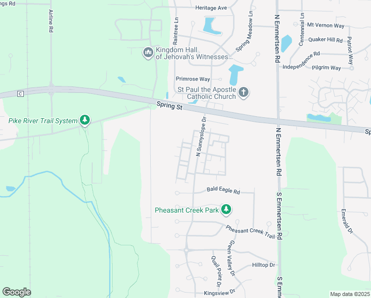 map of restaurants, bars, coffee shops, grocery stores, and more near 1208 North Sunnyslope Drive in Mount Pleasant