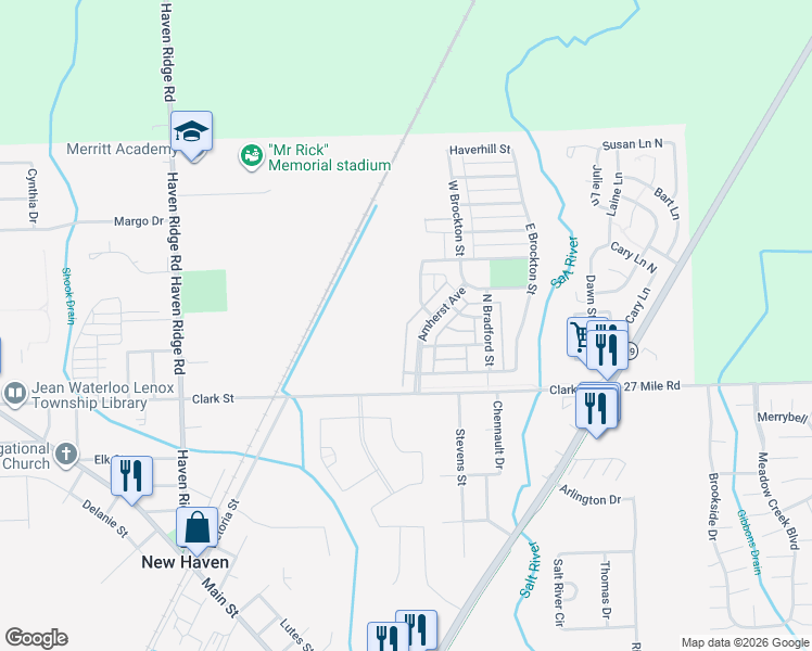 map of restaurants, bars, coffee shops, grocery stores, and more near Hollie St in New Haven