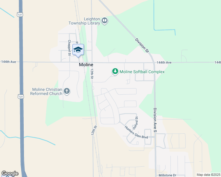 map of restaurants, bars, coffee shops, grocery stores, and more near 1179 Nicolson Street in Wayland