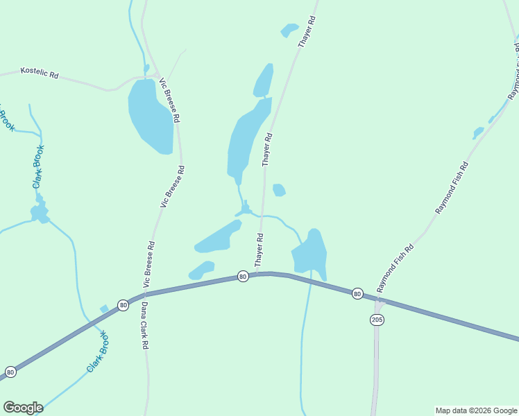 map of restaurants, bars, coffee shops, grocery stores, and more near 170 Thayer Road in Hartwick