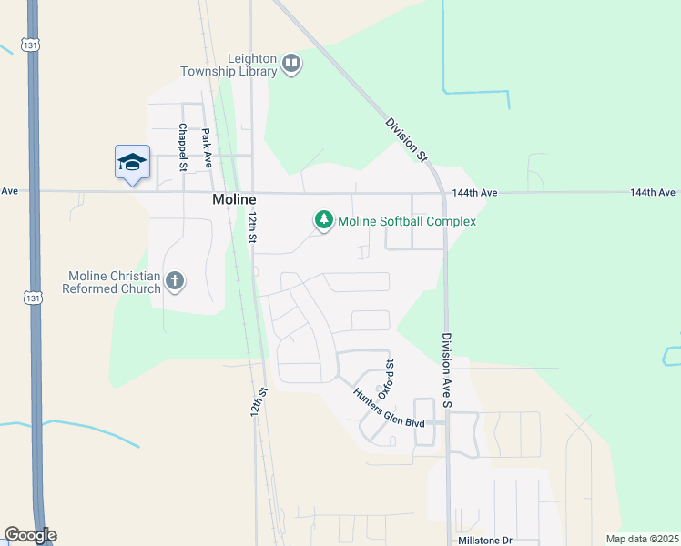 map of restaurants, bars, coffee shops, grocery stores, and more near 1143 Nicolson Street in Wayland