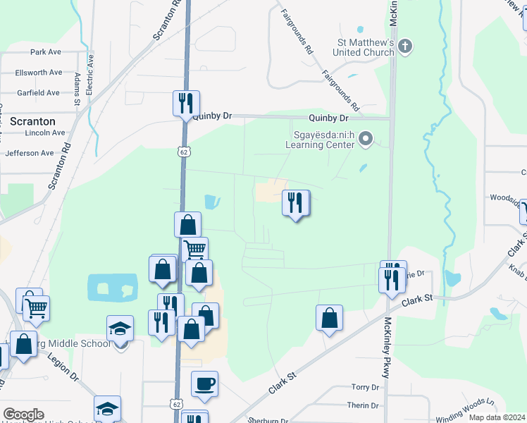 map of restaurants, bars, coffee shops, grocery stores, and more near 5820 South Park Avenue in Hamburg