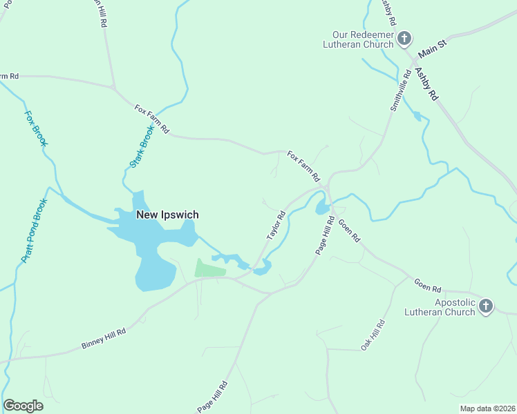 map of restaurants, bars, coffee shops, grocery stores, and more near 55 Taylor Road in New Ipswich