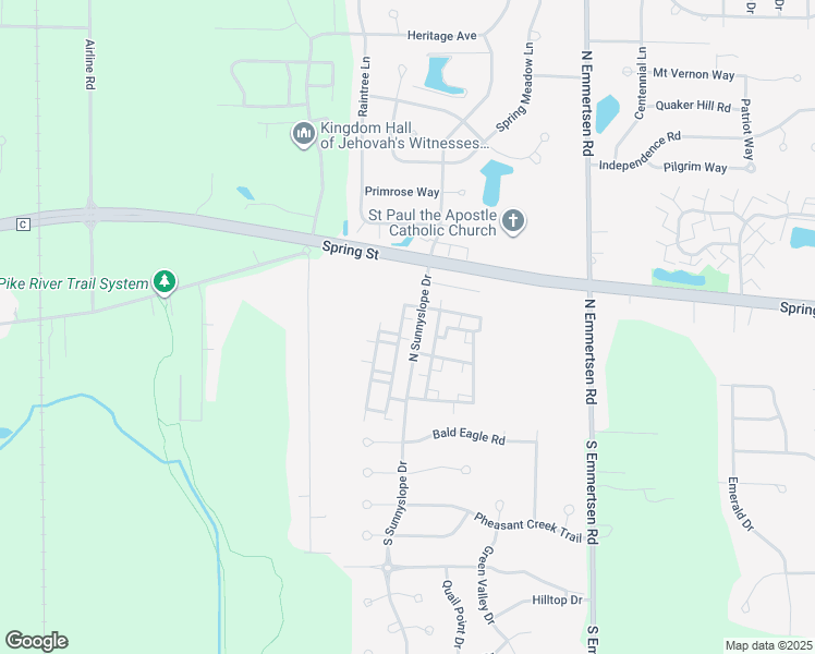 map of restaurants, bars, coffee shops, grocery stores, and more near 1243 North Sunnyslope Drive in Mount Pleasant