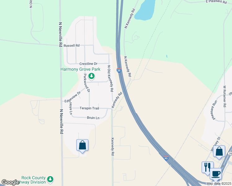 map of restaurants, bars, coffee shops, grocery stores, and more near 4420 North Old Kennedy Road in Milton