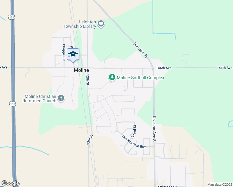 map of restaurants, bars, coffee shops, grocery stores, and more near 1143 Nicolson Street in Wayland