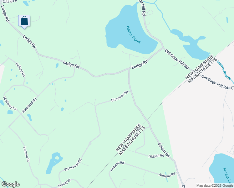 map of restaurants, bars, coffee shops, grocery stores, and more near 20 Drummer Road in Pelham