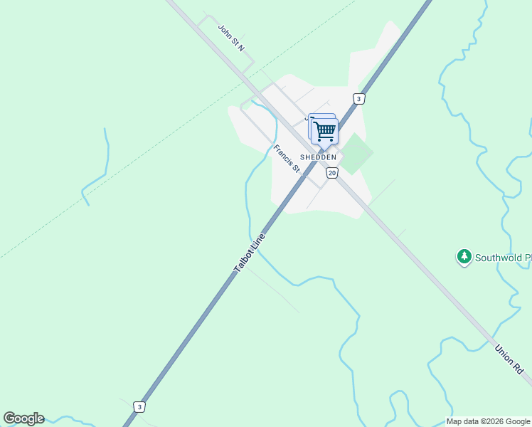 map of restaurants, bars, coffee shops, grocery stores, and more near 35657 Talbot Line in Shedden