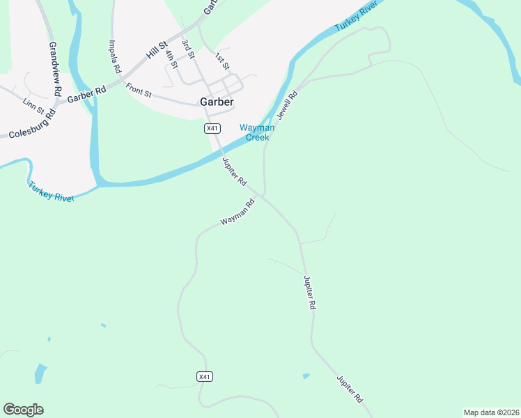 map of restaurants, bars, coffee shops, grocery stores, and more near 33600-33840 Wayman Road in Garber