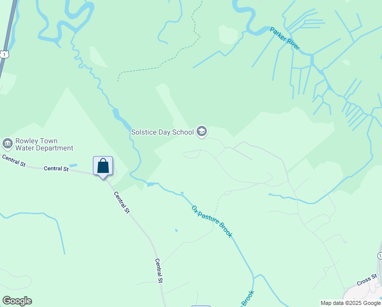 map of restaurants, bars, coffee shops, grocery stores, and more near 50 Mansion Drive in Rowley