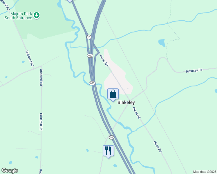 map of restaurants, bars, coffee shops, grocery stores, and more near 993 Olean Road in East Aurora