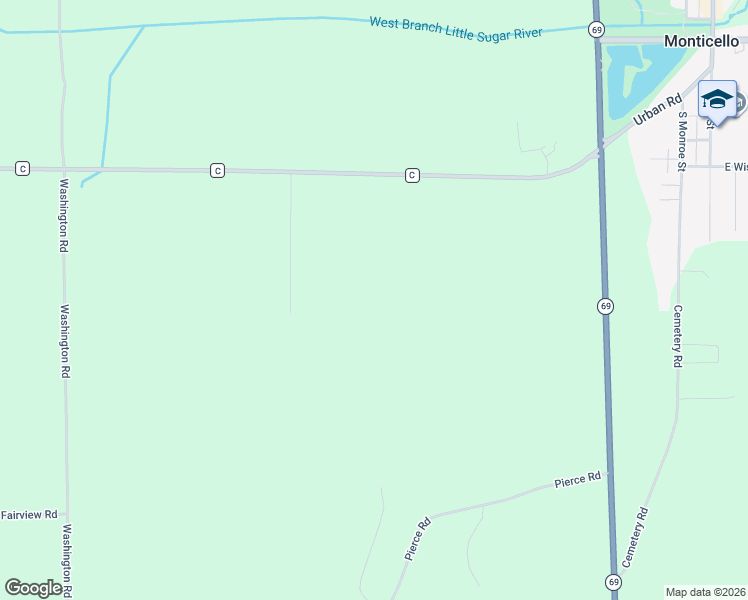 map of restaurants, bars, coffee shops, grocery stores, and more near Hammerly Lane in Monticello