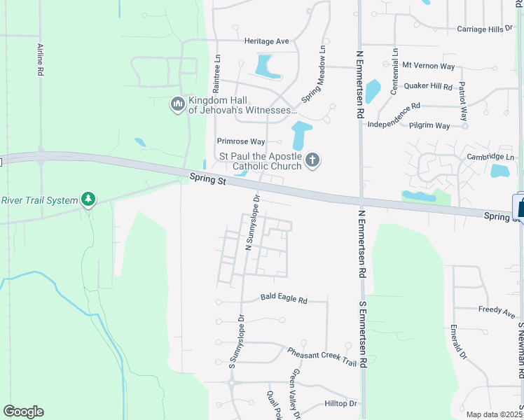 map of restaurants, bars, coffee shops, grocery stores, and more near 1367 North Sunnyslope Drive in Mount Pleasant
