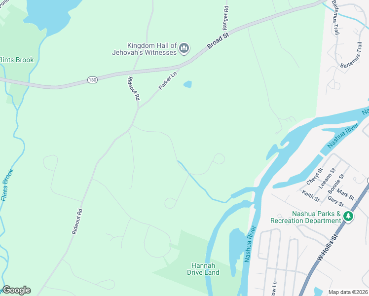 map of restaurants, bars, coffee shops, grocery stores, and more near 20 Powers Road in Hollis