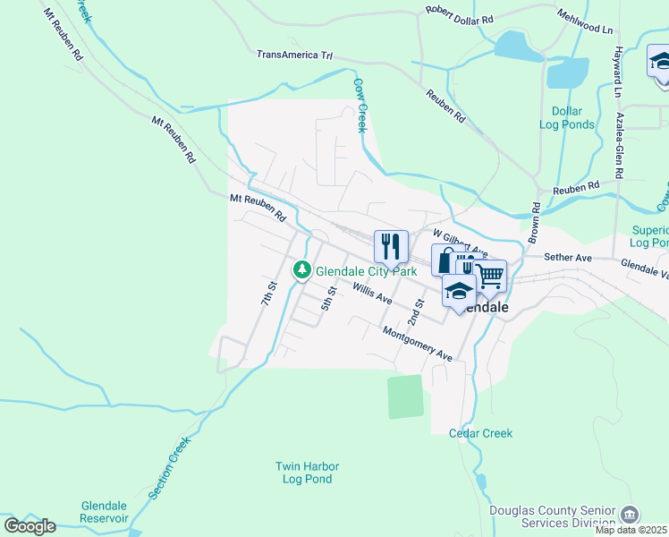 map of restaurants, bars, coffee shops, grocery stores, and more near 632 Pacific Avenue in Glendale