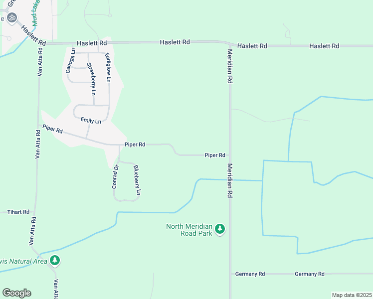 map of restaurants, bars, coffee shops, grocery stores, and more near 310 Piper Road in Meridian charter Township