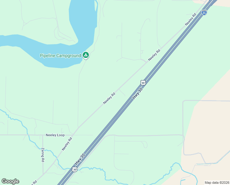 map of restaurants, bars, coffee shops, grocery stores, and more near 3175 Neeley Road in American Falls