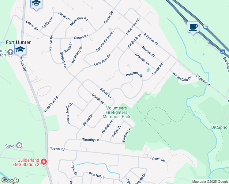 map of restaurants, bars, coffee shops, grocery stores, and more near 205 Benjamin Street in Schenectady