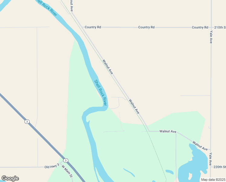 map of restaurants, bars, coffee shops, grocery stores, and more near 21457 Walnut Avenue in Shell Rock