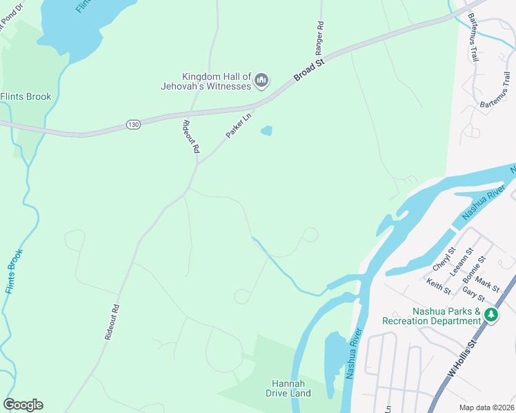 map of restaurants, bars, coffee shops, grocery stores, and more near 20 Powers Road in Hollis