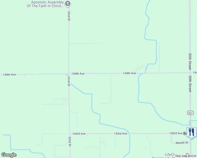 map of restaurants, bars, coffee shops, grocery stores, and more near 3152 144th Avenue in Dorr