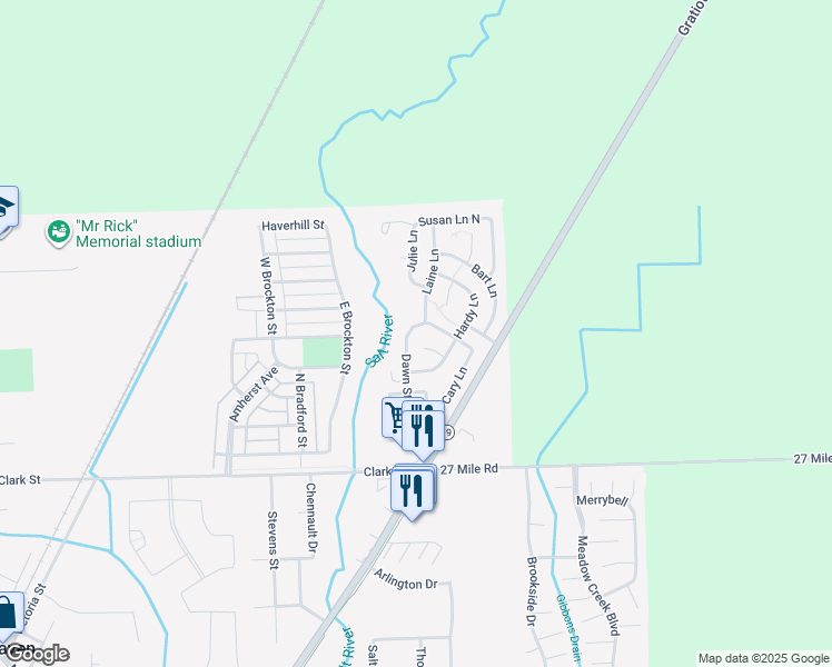 map of restaurants, bars, coffee shops, grocery stores, and more near 59233 Lewis Lane in New Haven