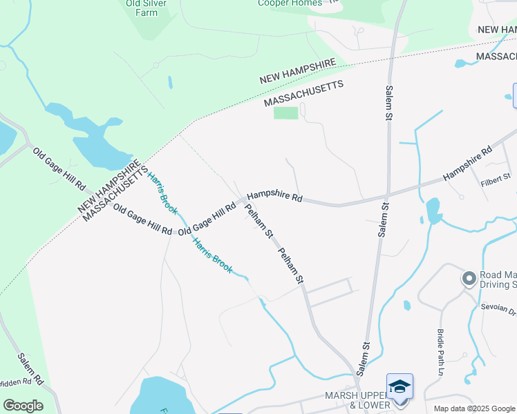 map of restaurants, bars, coffee shops, grocery stores, and more near 415 Pelham Street in Methuen