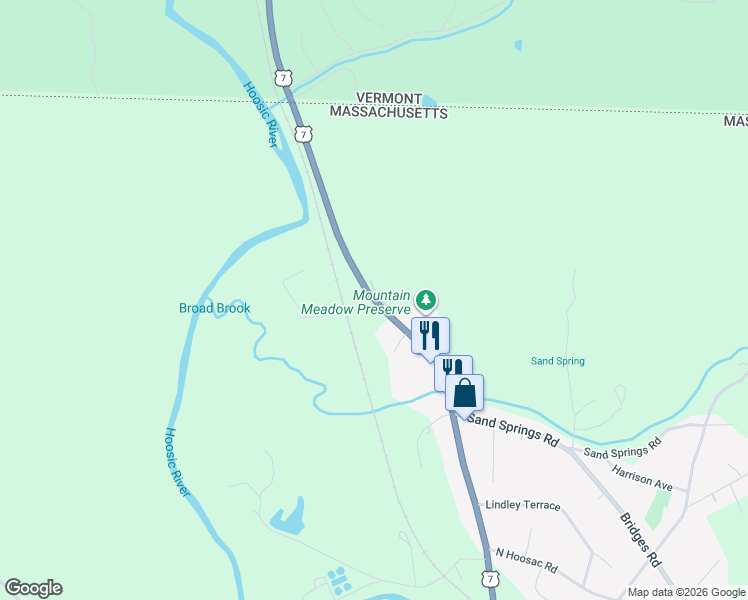 map of restaurants, bars, coffee shops, grocery stores, and more near 1020 Simonds Road in Williamstown