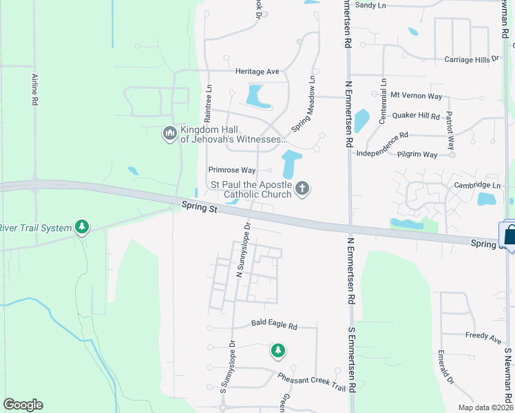 map of restaurants, bars, coffee shops, grocery stores, and more near 1459 North Sunnyslope Drive in Mount Pleasant