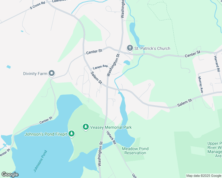 map of restaurants, bars, coffee shops, grocery stores, and more near 740 Salem Street in Groveland