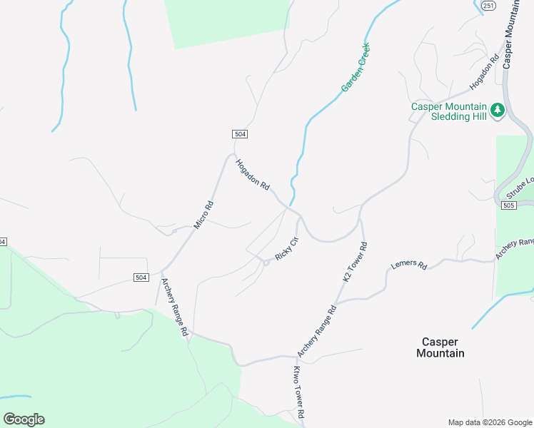 map of restaurants, bars, coffee shops, grocery stores, and more near 1340-1896 County Road 504 in Casper