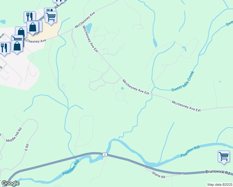 map of restaurants, bars, coffee shops, grocery stores, and more near 404 Mcchesney Avenue Ext in Troy