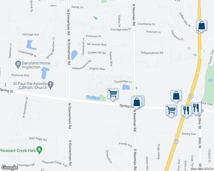 map of restaurants, bars, coffee shops, grocery stores, and more near 1412 Windsor Way in Mount Pleasant