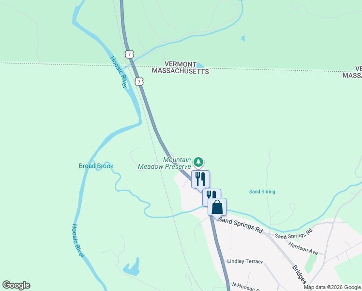 map of restaurants, bars, coffee shops, grocery stores, and more near 1020 Simonds Road in Williamstown