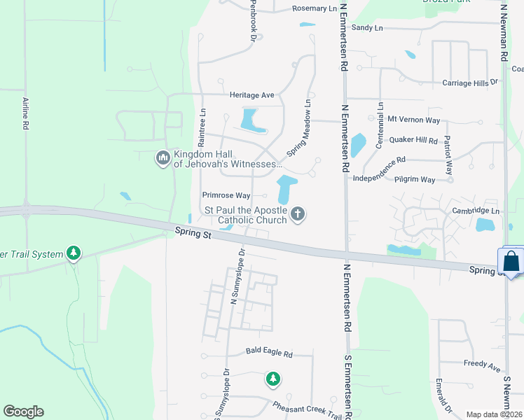 map of restaurants, bars, coffee shops, grocery stores, and more near 6521 Springhill Court in Mount Pleasant