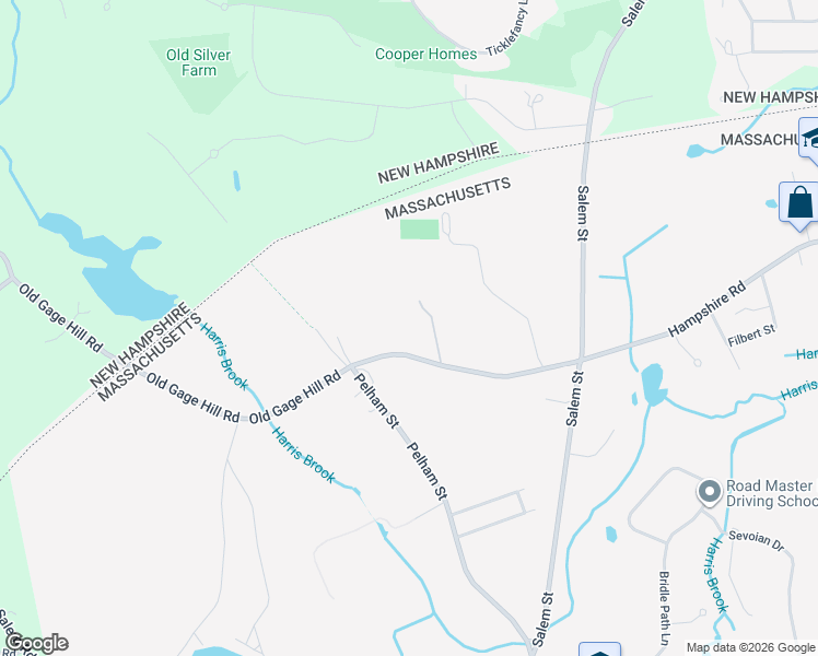 map of restaurants, bars, coffee shops, grocery stores, and more near 344 Hampshire Road in Methuen