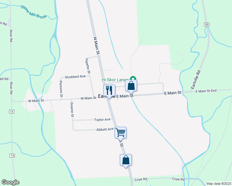 map of restaurants, bars, coffee shops, grocery stores, and more near in Earlville