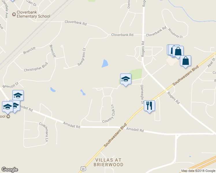 map of restaurants, bars, coffee shops, grocery stores, and more near 15 Pinegrove Park in Hamburg