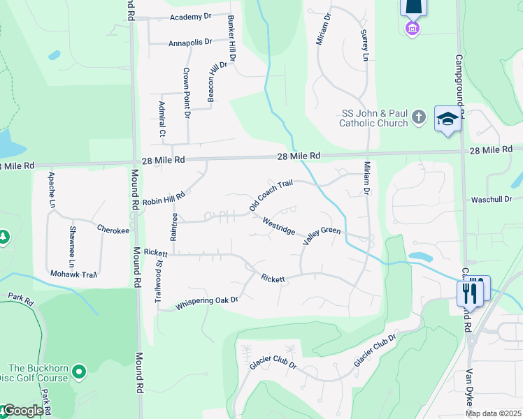 map of restaurants, bars, coffee shops, grocery stores, and more near 6542 Westridge in Washington